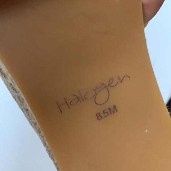 Halogen Gold Leather Espadrille Flats Size 8.5 - Picture 10 of 11